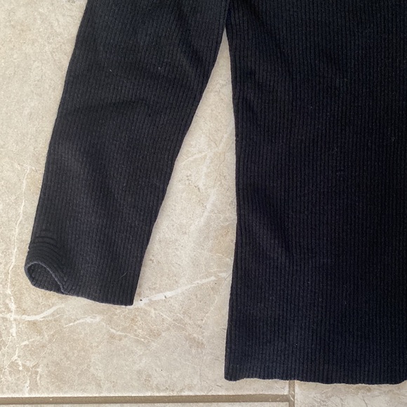 Nine West Black Ribbed 3/4 Sleeve Sweater Large - Picture 3 of 6